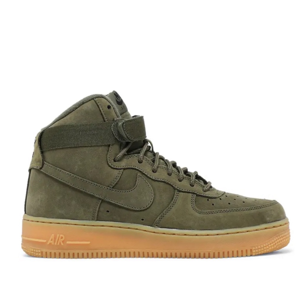 NIKE Air Force 1 WB High Top Olive Sneakers Big Kid 6
